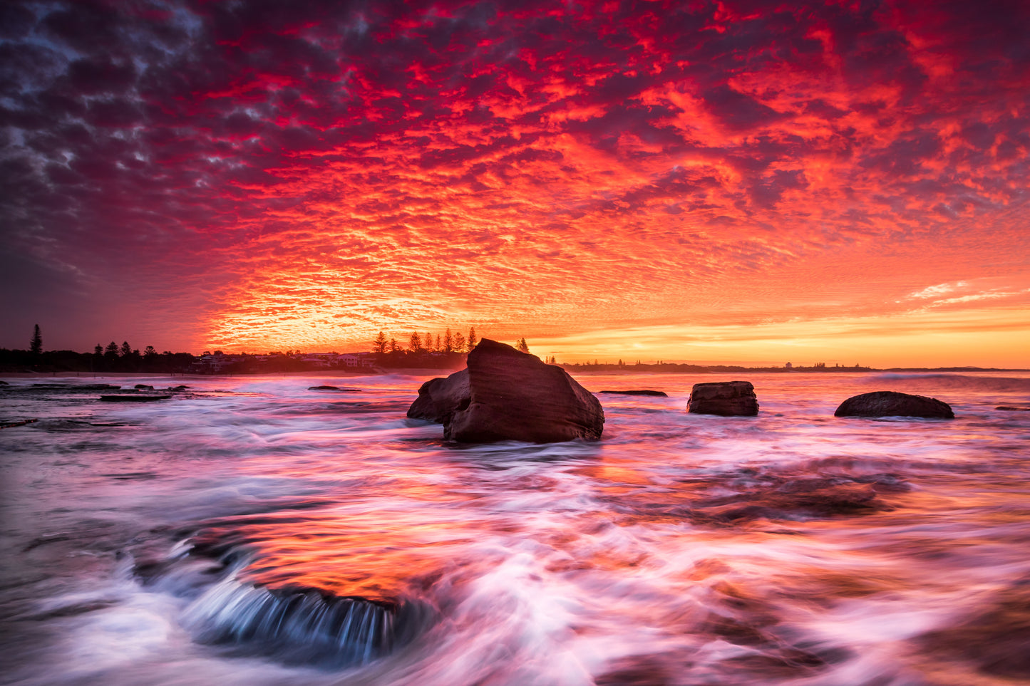 Blood Sunset - Moffat Beach - Photography Sunshine Coast