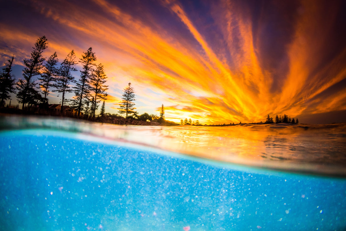 Tangerine Sunset - Moffat Beach - Photography Sunshine Coast