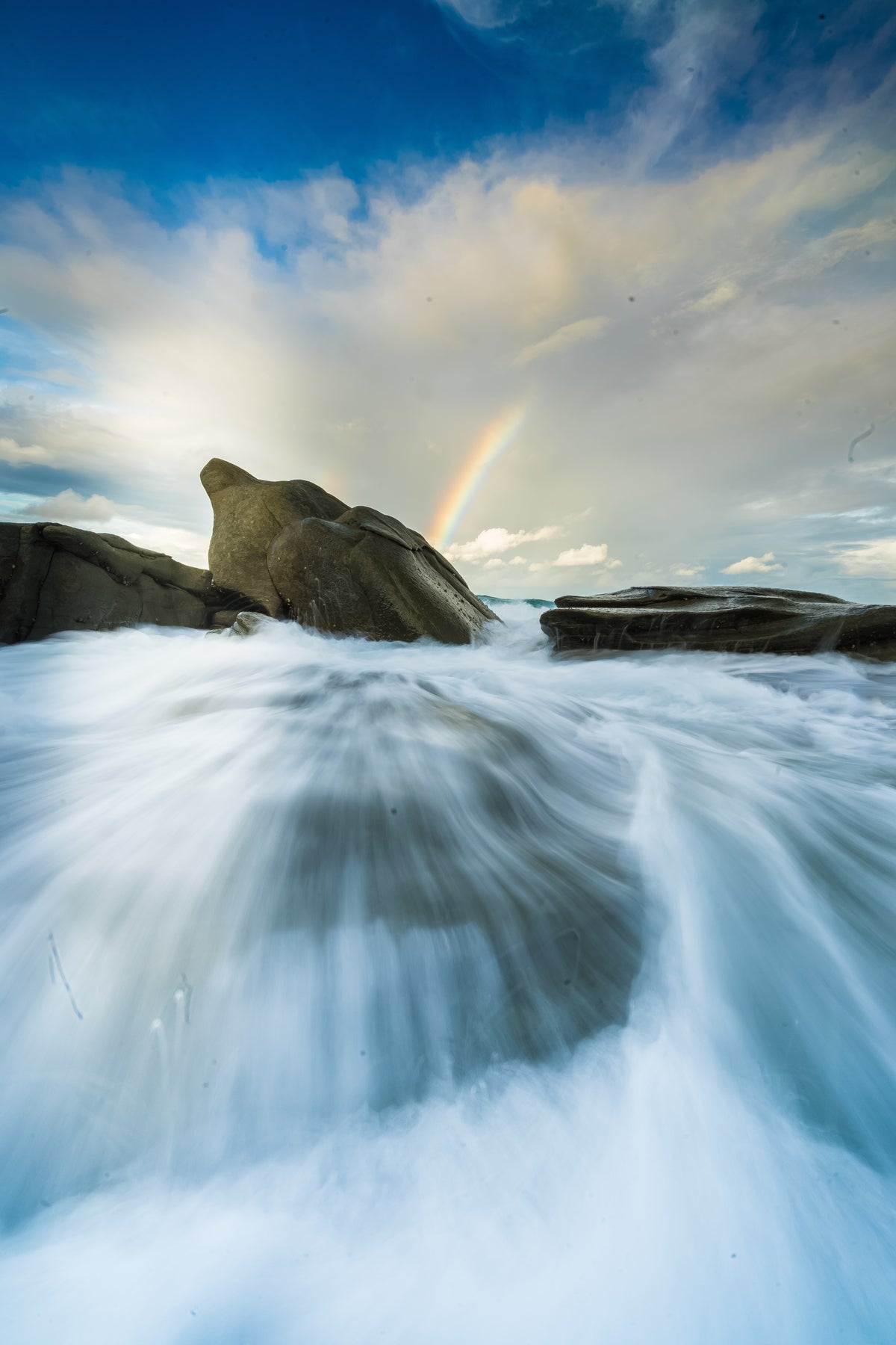 Dolphin Rock Rainbow - Photography Sunshine Coast