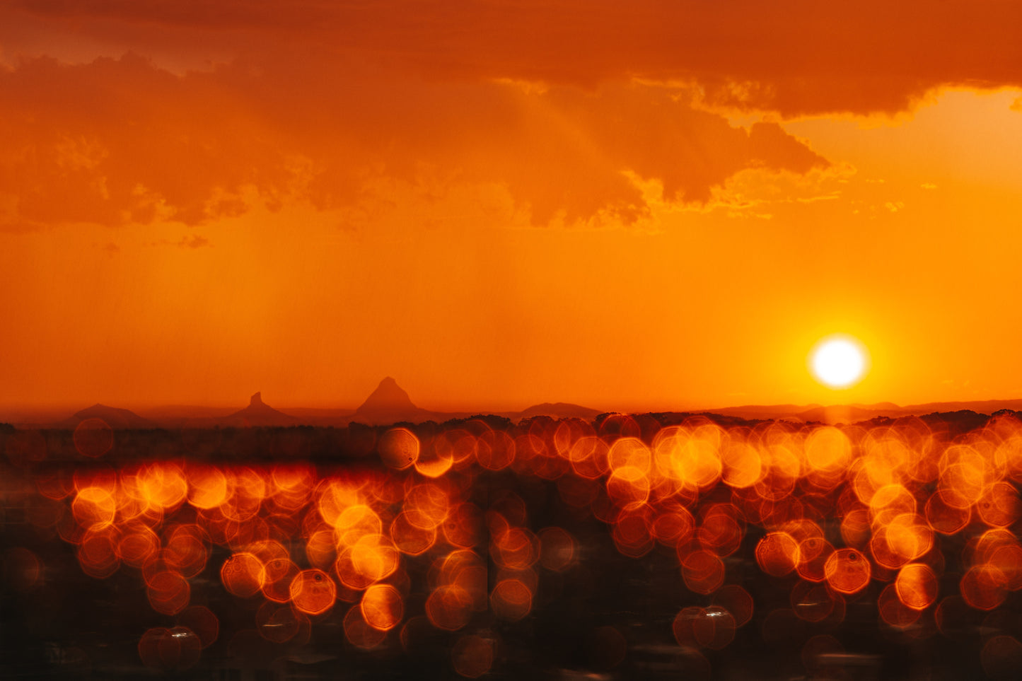 Glasshouse Sunset - Photography Sunshine Coast