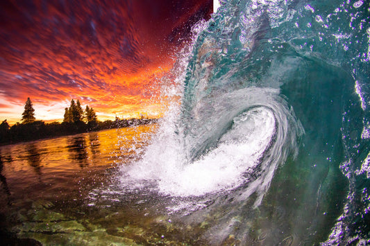 Fire Sunset - Dicky Beach - Photography Sunshine Coast