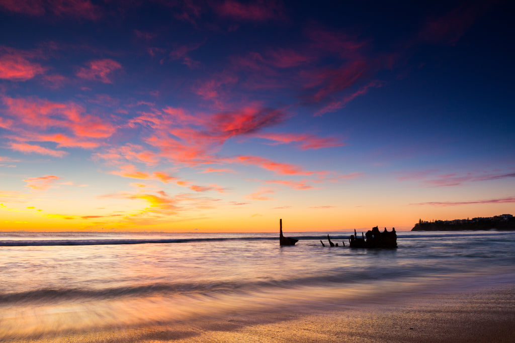 Wreck Sunrise - Dicky Beach - Photography Sunshine Coast