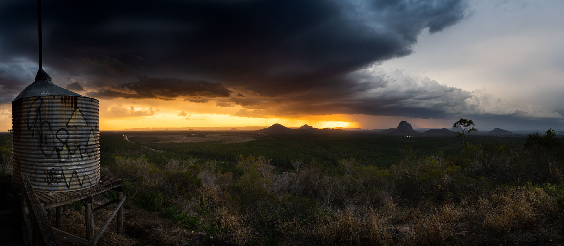 Glasshouse Mountain Storm Front - Photography Sunshine Coast